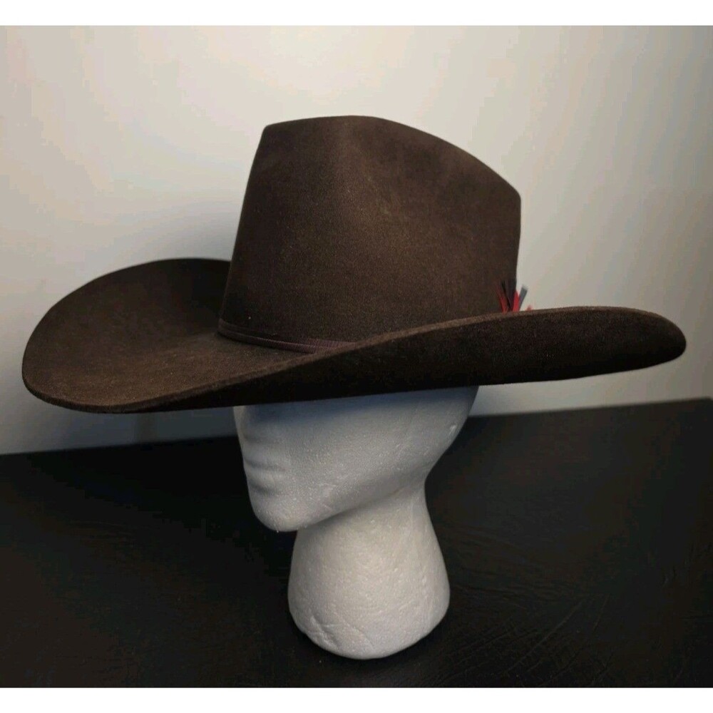 Vintage Resistol Stagecoach Cowboy Hat Size 7 1/4 Brown Felt Self-Conforming